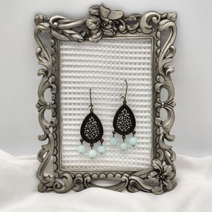 Plunder Antique Gold Design Pale Blue Beads